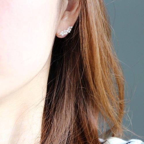 A.N 14kgf-2way(pierced earrings/clip-on)freshwater pearl