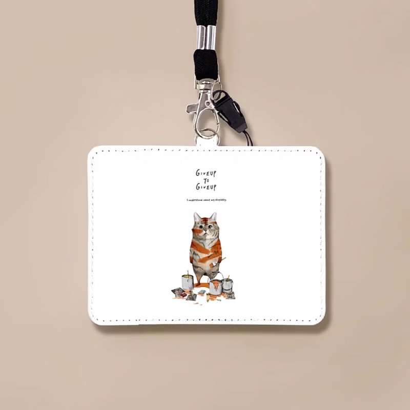 想變成老虎的貓 / 票卡夾 - 證件套/卡套 - 人造皮革 白色