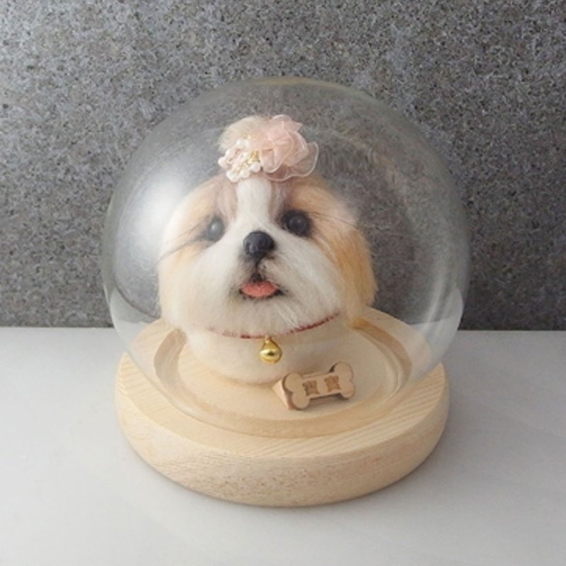 Customized Wool Felt Shih Tzu Ball [Handmade by Feiwa Feiwa] Valentine's Day Christmas Gift - ตุ๊กตา - ขนแกะ หลากหลายสี