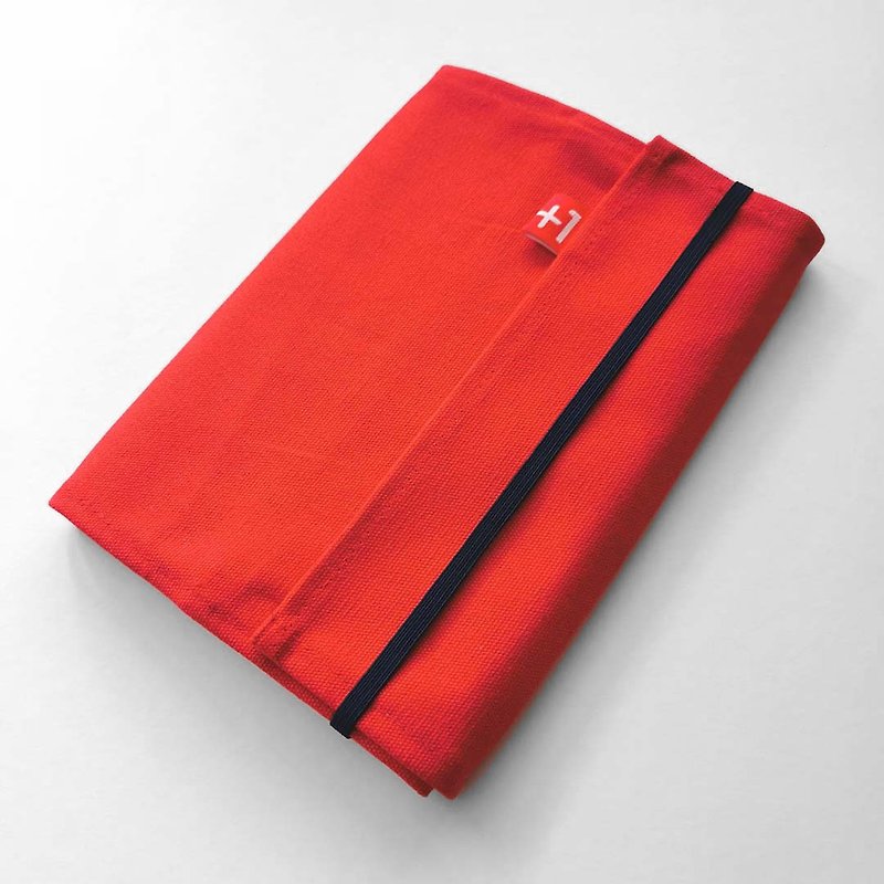 Plus 1 Canvas A5 Book Cover - ปกหนังสือ - ผ้าฝ้าย/ผ้าลินิน สีแดง
