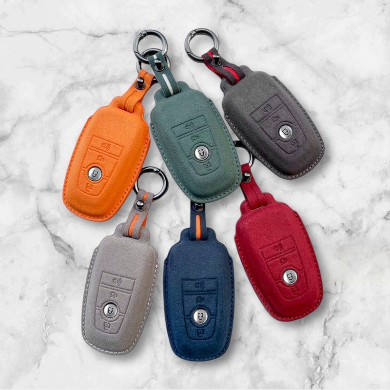 福特 Ford Focus Active Wagon Kuga MK4.5 麂皮 皮套 鑰匙包 鑰 - 鑰匙圈/鑰匙包 - 真皮 