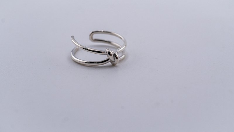 【シンプル】シルバー925　ノットリング　S-021【フォークリング】 - 戒指 - 其他金屬 銀色