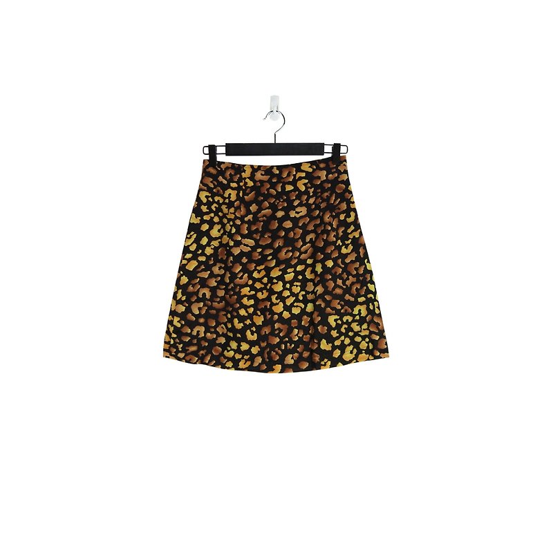 A‧PRANK :DOLLY :: Vintage VINTAGE Black Leopard Short Skirt (S808003) - กระโปรง - ผ้าฝ้าย/ผ้าลินิน 