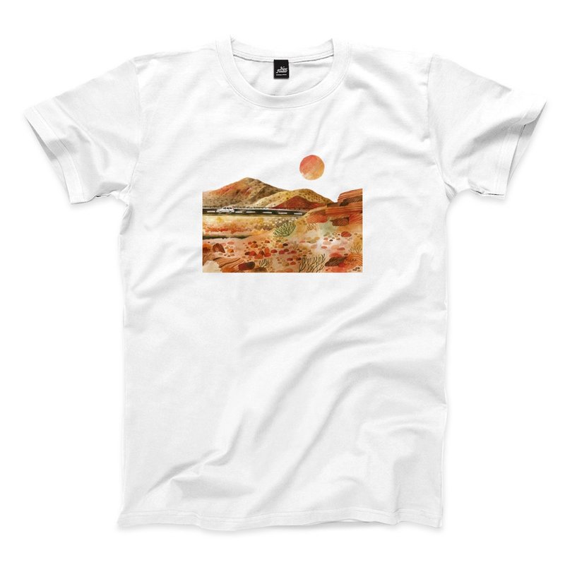 Sleeping in the car and waking up to the scenery - 4 colors - Men's T-Shirts & Tops - Cotton & Hemp White