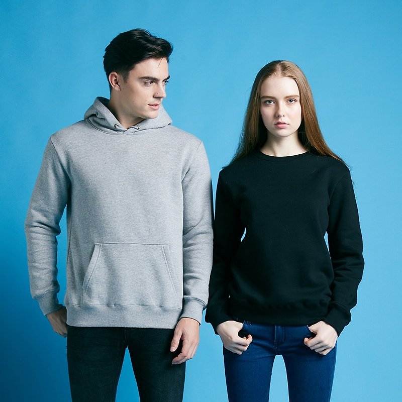 British Fashion Brand -Baker Street- Solid Color Sweatshirt - Unisex Hoodies & T-Shirts - Cotton & Hemp Black