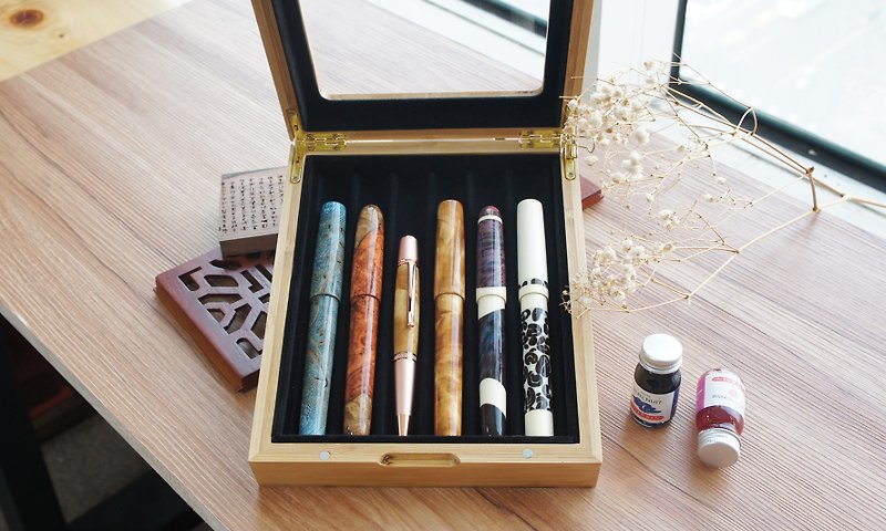 CYPRESS Nanzhu Six Pen Collection Box (Pure Pen Box) - กล่องดินสอ/ถุงดินสอ - ไม้ไผ่ 