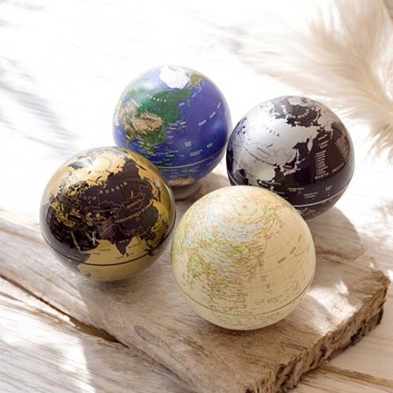 6 INCH ROTATING GLOBE (3 COLOR) - Items for Display - Plastic 