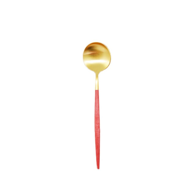 葡萄牙 Cutipol  GOA 紅金 18CM 點心匙 - 刀叉/湯匙/餐具組 - 不鏽鋼 紅色