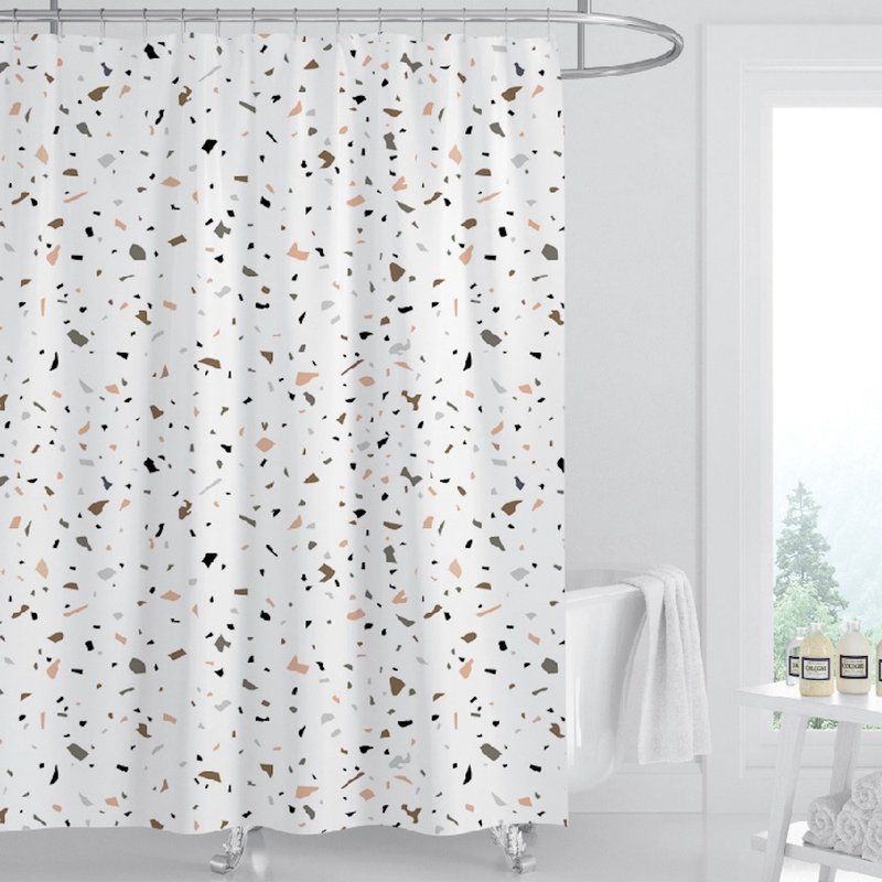 Cultural and Creative Shower Curtain - Color Stone - อุปกรณ์ห้องน้ำ - เส้นใยสังเคราะห์ หลากหลายสี