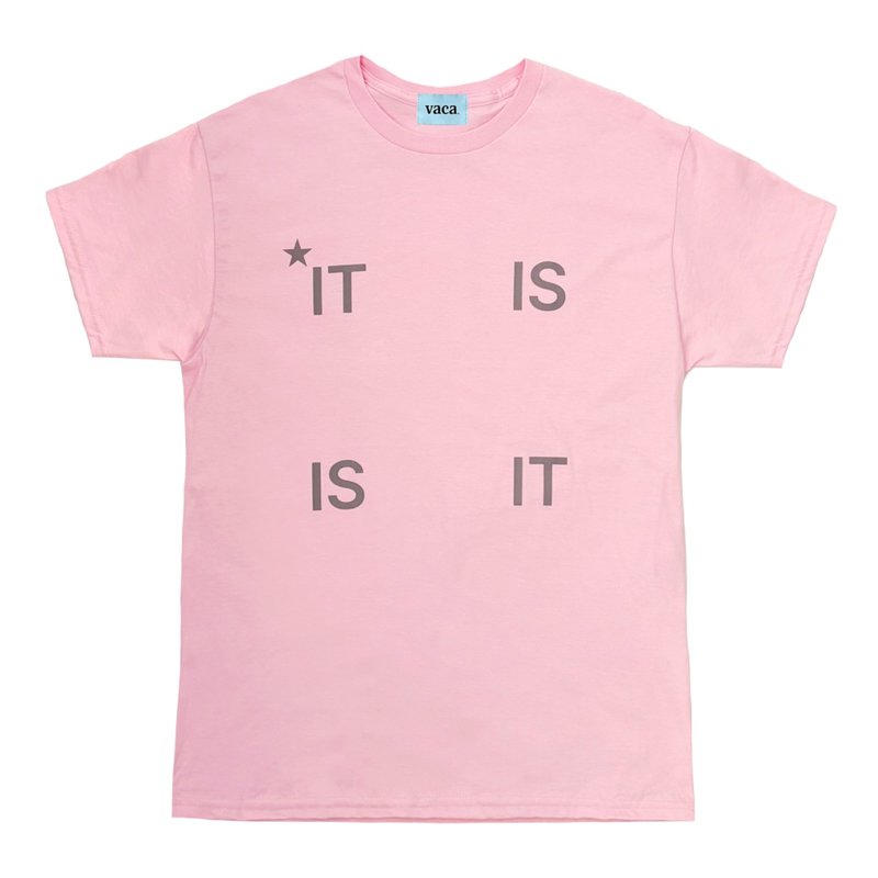 IT IS T_SHIRT (PINK) - 女 T 恤 - 棉．麻 粉紅色