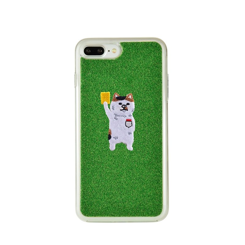 [iPhone7 Plus Case] Shibaful -Mill Ends Park Pokefasu Referee-Neko - for iPhone 7 Plus - Phone Cases - Other Materials Green