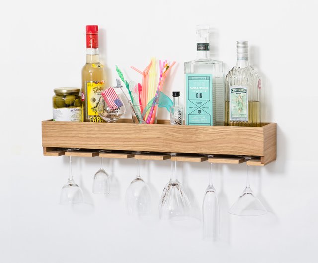 Oak discount gin shelf