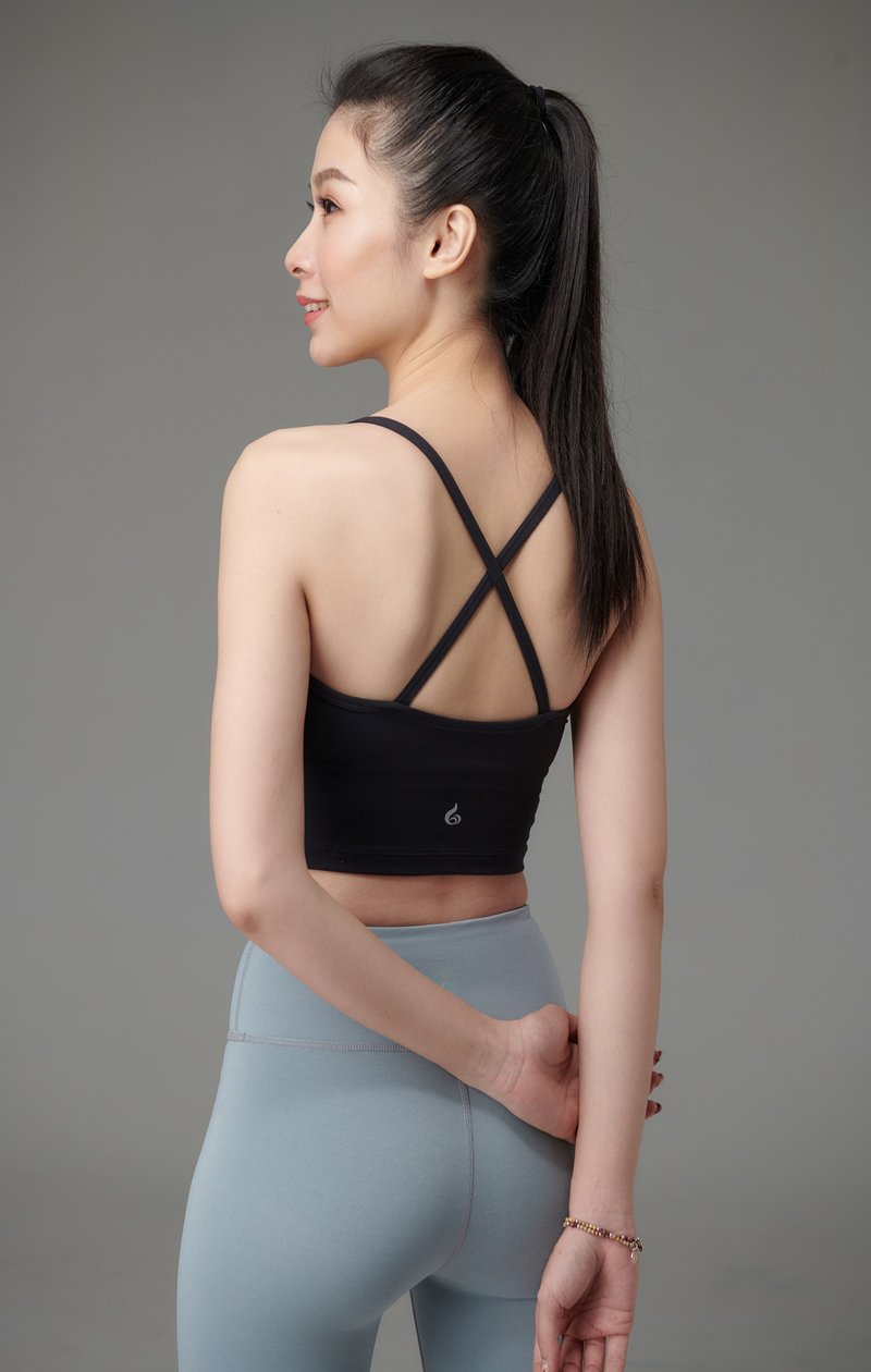 春夏穿搭【Yoga Flow】Barbie Bra-Black  快速出貨 - 瑜珈服/瑜珈褲 - 聚酯纖維 