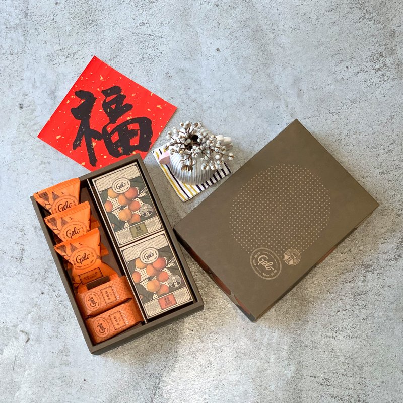 Jule gift box SB (3 pieces of kumquat cake + 2 pieces of kumquat cake + optional combination) - Comes with carrying bag - เค้กและของหวาน - อาหารสด 