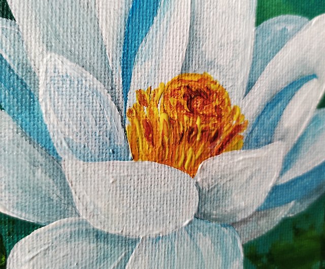 White Water Lily (pastel painting)