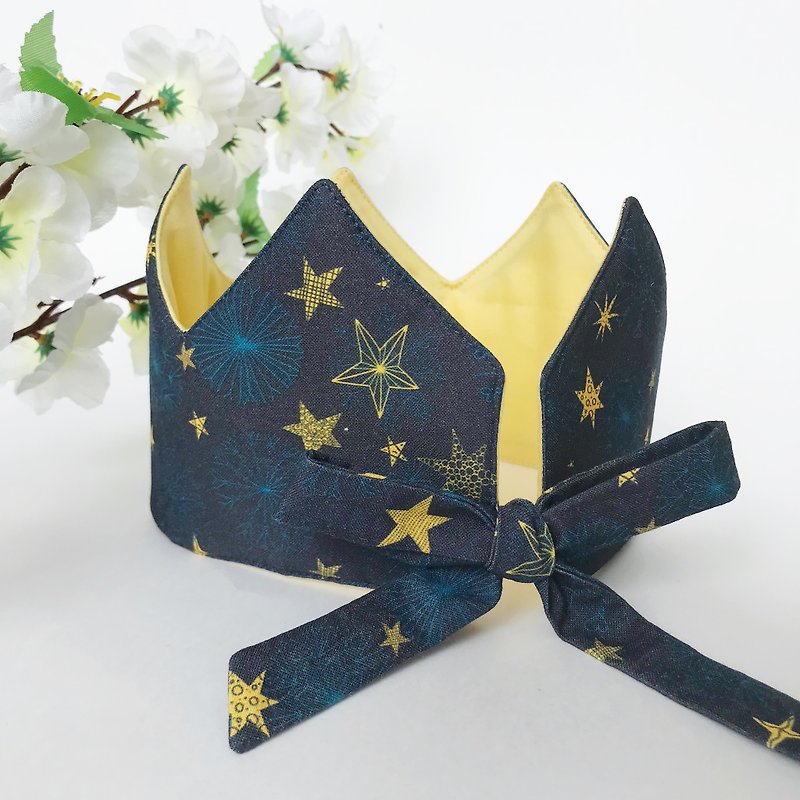 Kids fabric crown , birthday crown , party decor , first party crown - 嬰兒飾品 - 棉．麻 