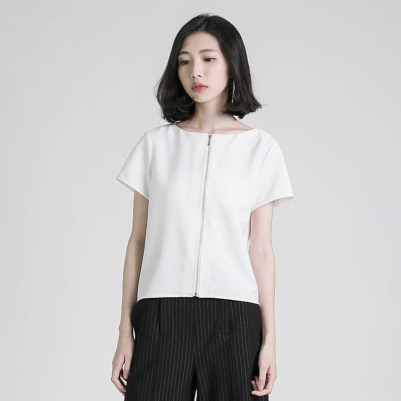 Spring tops before and after _8SF006_ off-white - Women's Tops - Cotton & Hemp White