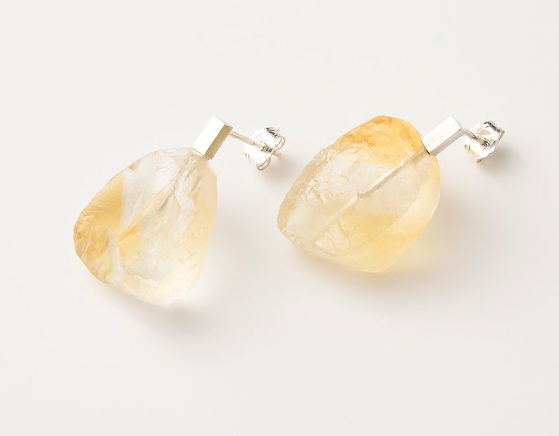 CP 129 (citrine) - Earrings & Clip-ons - Other Metals Orange