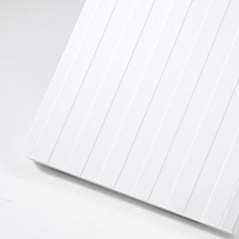 純白筆記本/條紋 - 筆記簿/手帳 - 紙 白色