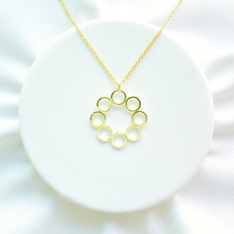 Geometric accessories "Unlimited II" 18K Gold-plated copper necklace - Necklaces - Other Metals Gold