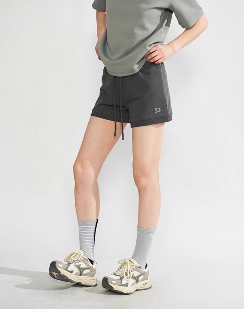 American retro sports yoga shorts - Women's Shorts - Other Materials Gray