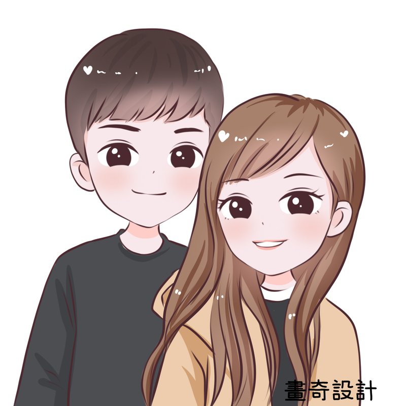 客製似顏繪 人像畫 全家福 情侶 閨蜜 寵物 結婚禮物 插畫 情人節 - 電子似顏繪/繪畫/插畫 - 其他材質 
