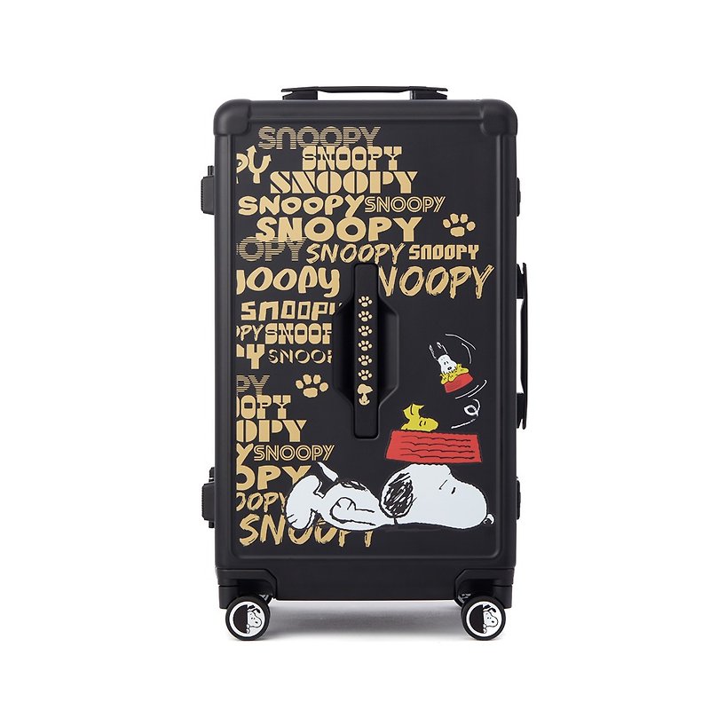 【新着】SNOOPY エンプティシリーズ 24-Inch Luggage-ブラック - スーツケース - プラスチック ブラック