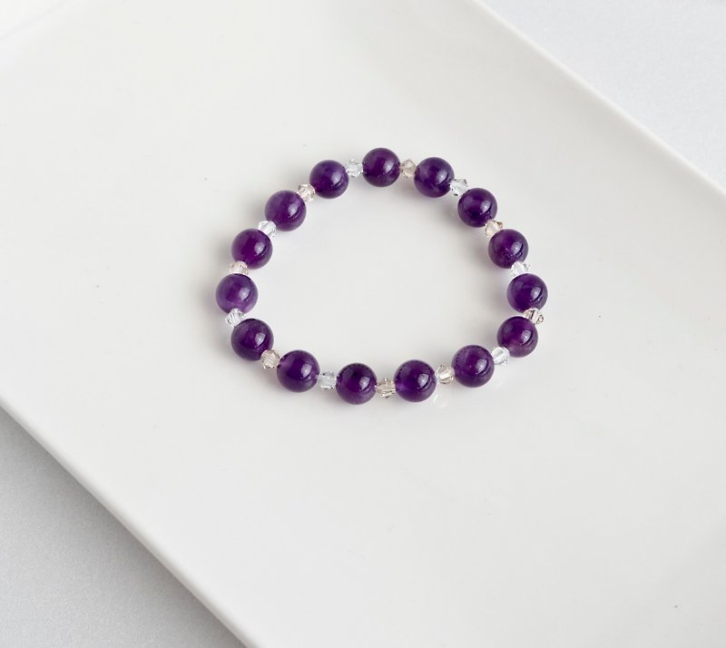 愛的守護石#2 - 手鍊/手鐲 - 寶石 紫色