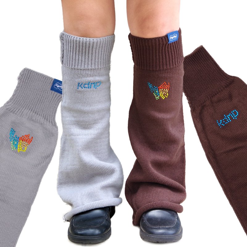 KDNP MSN BUTTERFLY Leg Warmers  Brown / Gray - Socks - Cotton & Hemp Brown