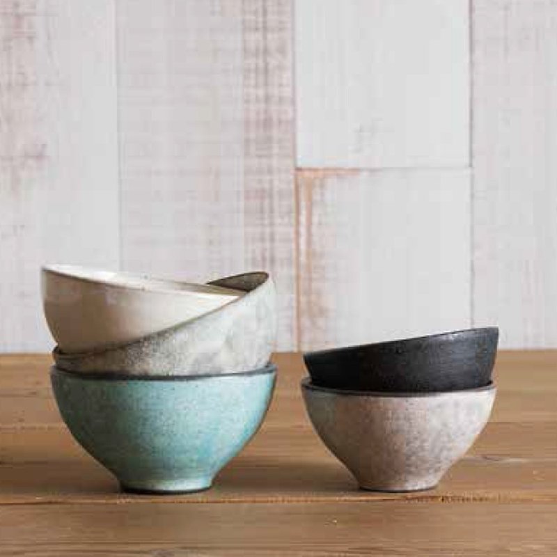 TOJIKI TONYA Mino Tokyu Spring Multicolored Bowl (two sizes) - ถ้วยชาม - ดินเผา 