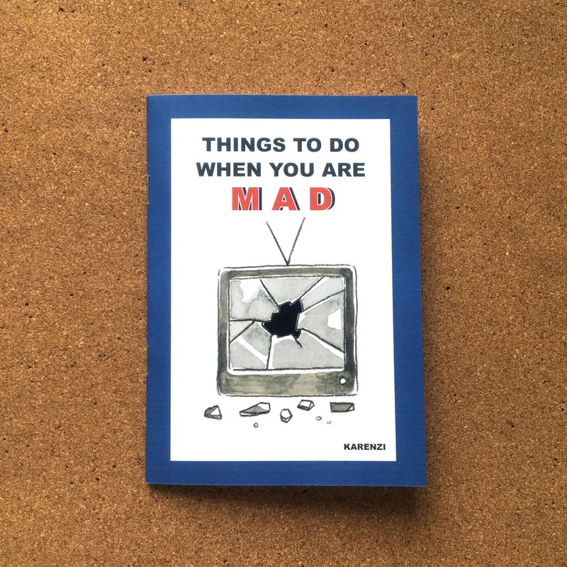 紙 刊物/書籍 藍色 - ZINE 小誌 - Things To Do When You Are Mad