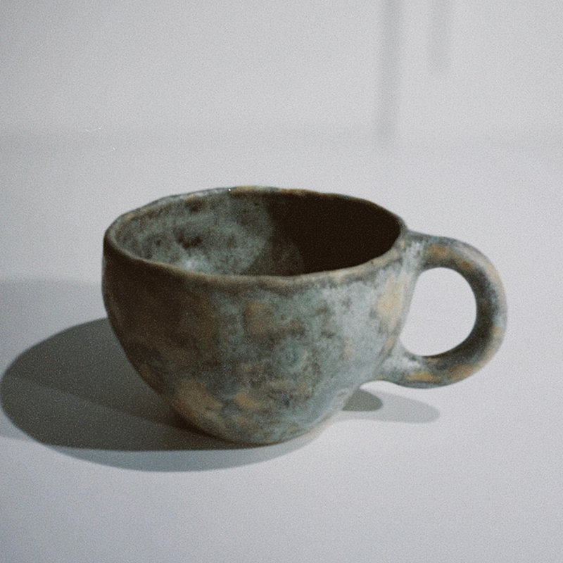 Amoeba coffee cup - แก้วมัค/แก้วกาแฟ - ดินเผา สีน้ำเงิน