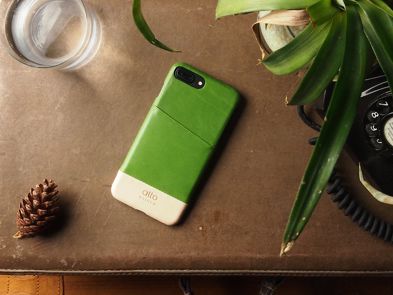 alto 真皮手機殼背蓋 iPhone 7/8 Plus 5.5吋 Metro - 萊姆綠/本 - 手機殼/手機套 - 真皮 綠色