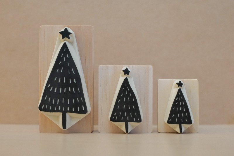 【手刻印章】不只是聖誕樹 - 印章/印台 - 橡膠 