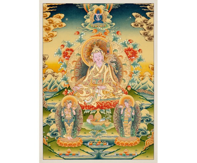 グルータングカ絵画 チベット仏教アート - ショップ Boudha Stupa Thanka Centre ウォールデコ・壁紙 - Pinkoi