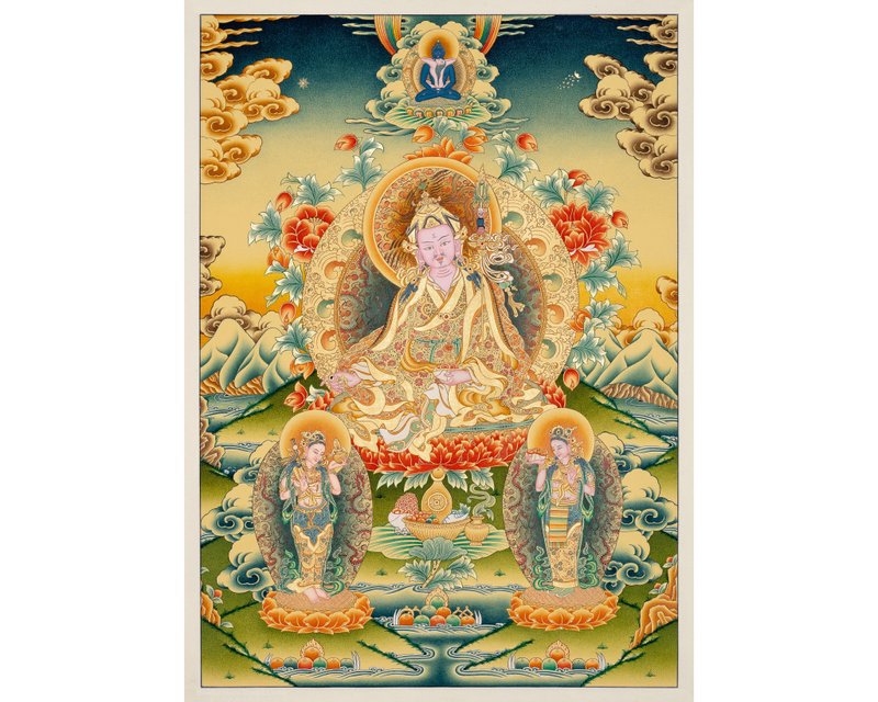 師父唐卡畫作  藏傳佛教藝術 - 壁貼/牆壁裝飾 - 其他材質 多色