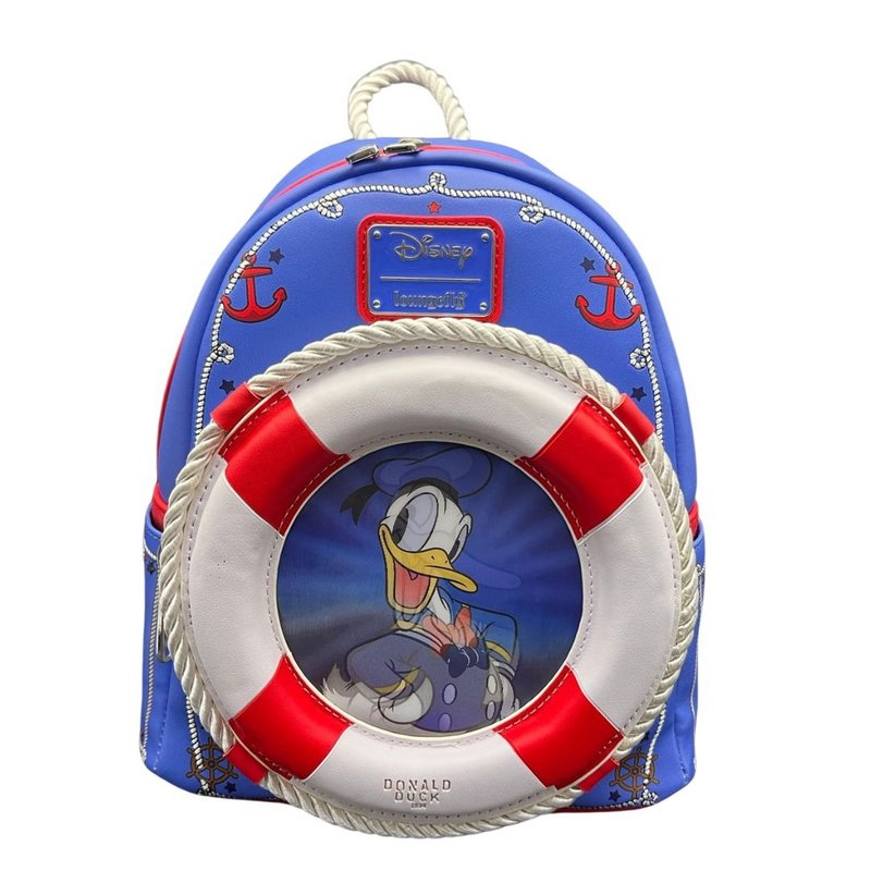 Loungefly Disney Donald Duck 90th Anniversary Series Mini Backpack - Backpacks - Faux Leather Blue