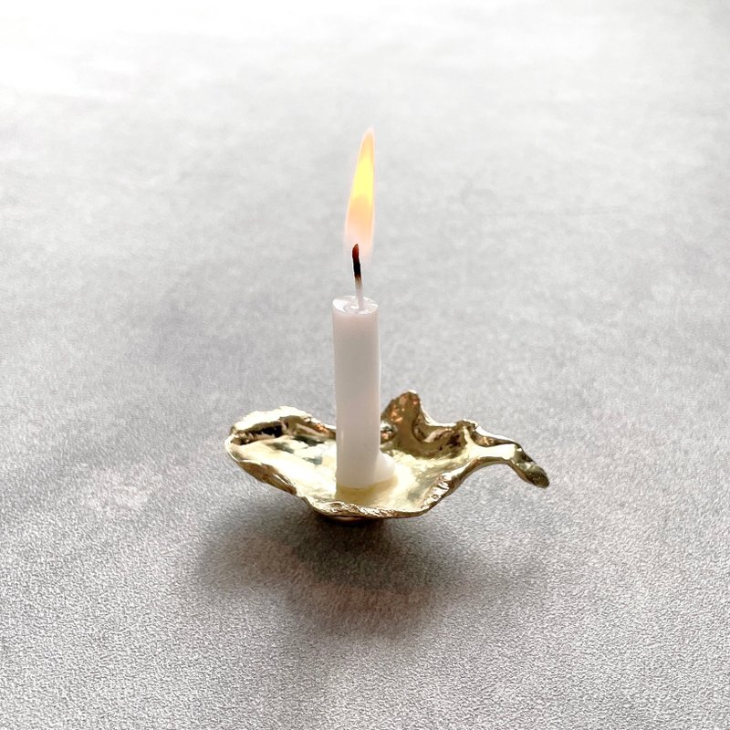 Swimming Small brass candle holder - Candles & Candle Holders - Copper & Brass Gold