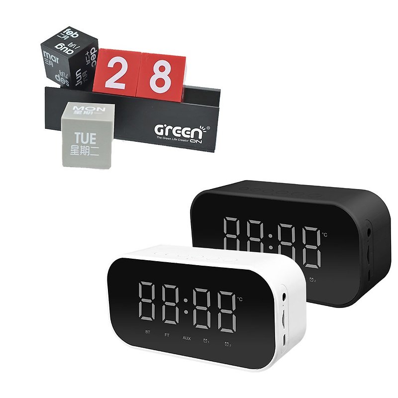 (スクール福袋) GREENON Flip Creative Cube Perpetual Calendar + 4-in-1 Creative Bluetooth Speaker - 置物 - プラスチック ブラック