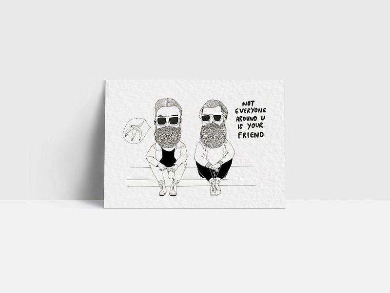1022 | Not Everyone Is Your Friend | Postcard - Cards & Postcards - Paper 