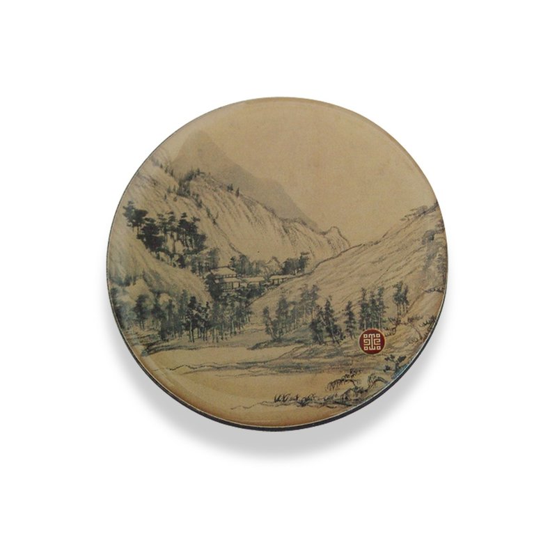 故宮磁貼 富春山居圖-河 - 磁鐵 - 其他材質 卡其色