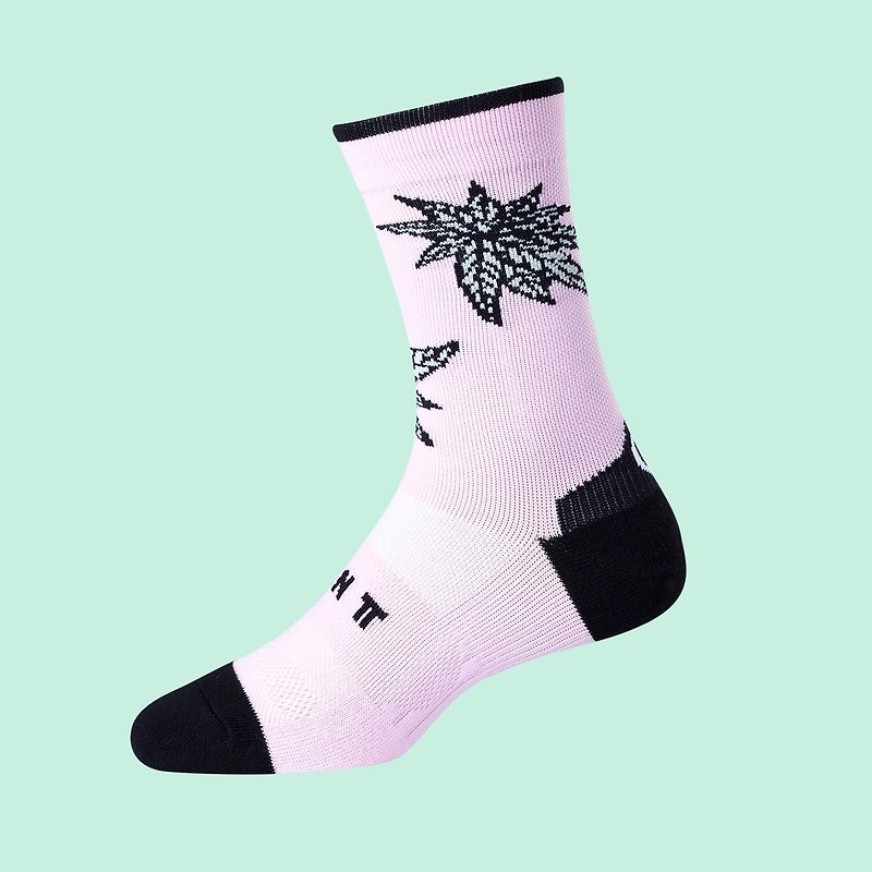 MONTT PRO STYLE SOCKS－Leaf-LightGray - Bikes & Accessories - Polyester Pink