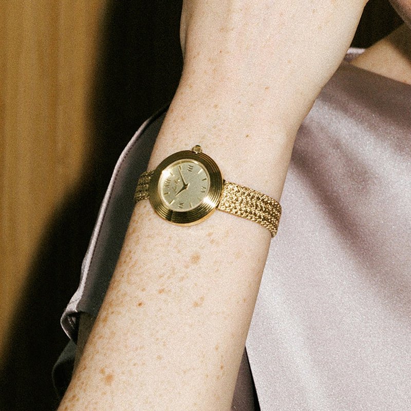 【Ven & Qu】Volante 金色腕錶 29mm 網狀不鏽鋼錶帶 - 女錶 - 不鏽鋼 金色