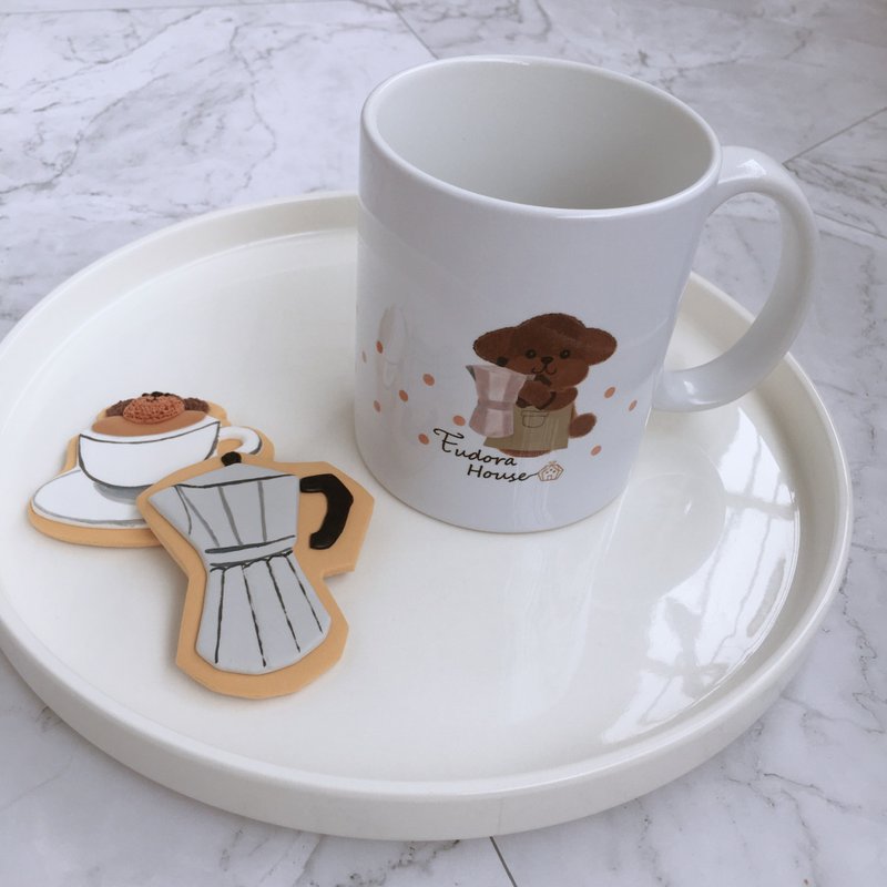 Eudora House original stickers Bindi dog barista ceramic souvenir cup birthday, - เซรามิก - ดินเผา 