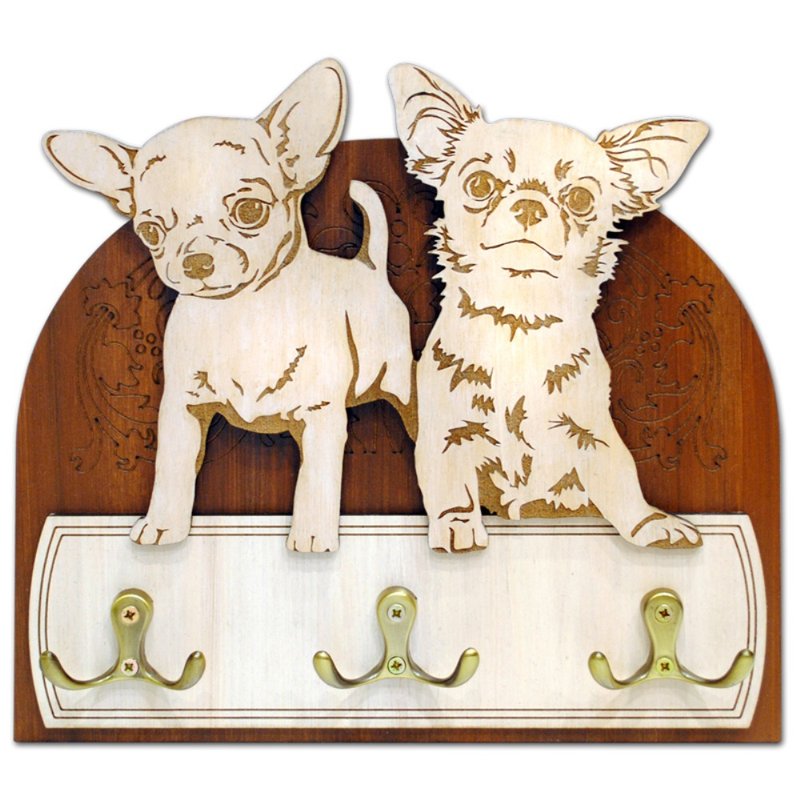 Chihuahua Hanger / holder leashes, rack key of wood - 衣架/衣帽架/掛勾 - 木頭 