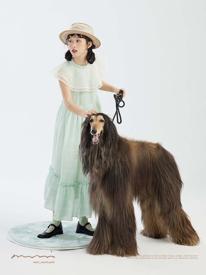 致愛麗絲 法式大領 無袖洋裙 - 洋裝/連身裙 - 其他人造纖維 藍色