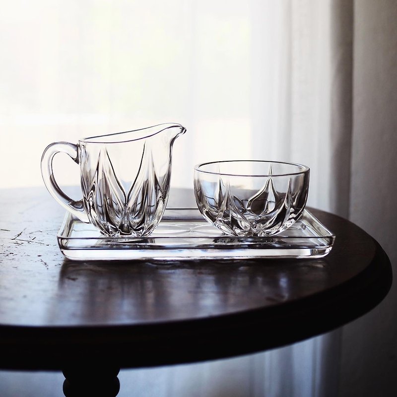 Vintage German NACHTMANN cut lead crystal glass coffee/tea set - เครื่องทำกาแฟ - คริสตัล สีใส