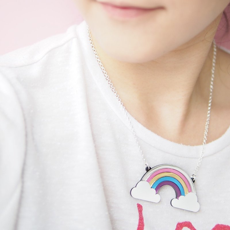 Rainbow Necklace - สร้อยติดคอ - อะคริลิค หลากหลายสี