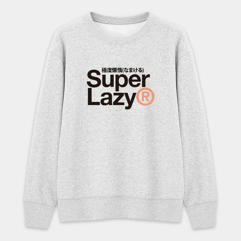 [New Product for Autumn and Winter] Super Lazy Unisex Pure Cotton University T 006 - เสื้อฮู้ด - ผ้าฝ้าย/ผ้าลินิน ขาว