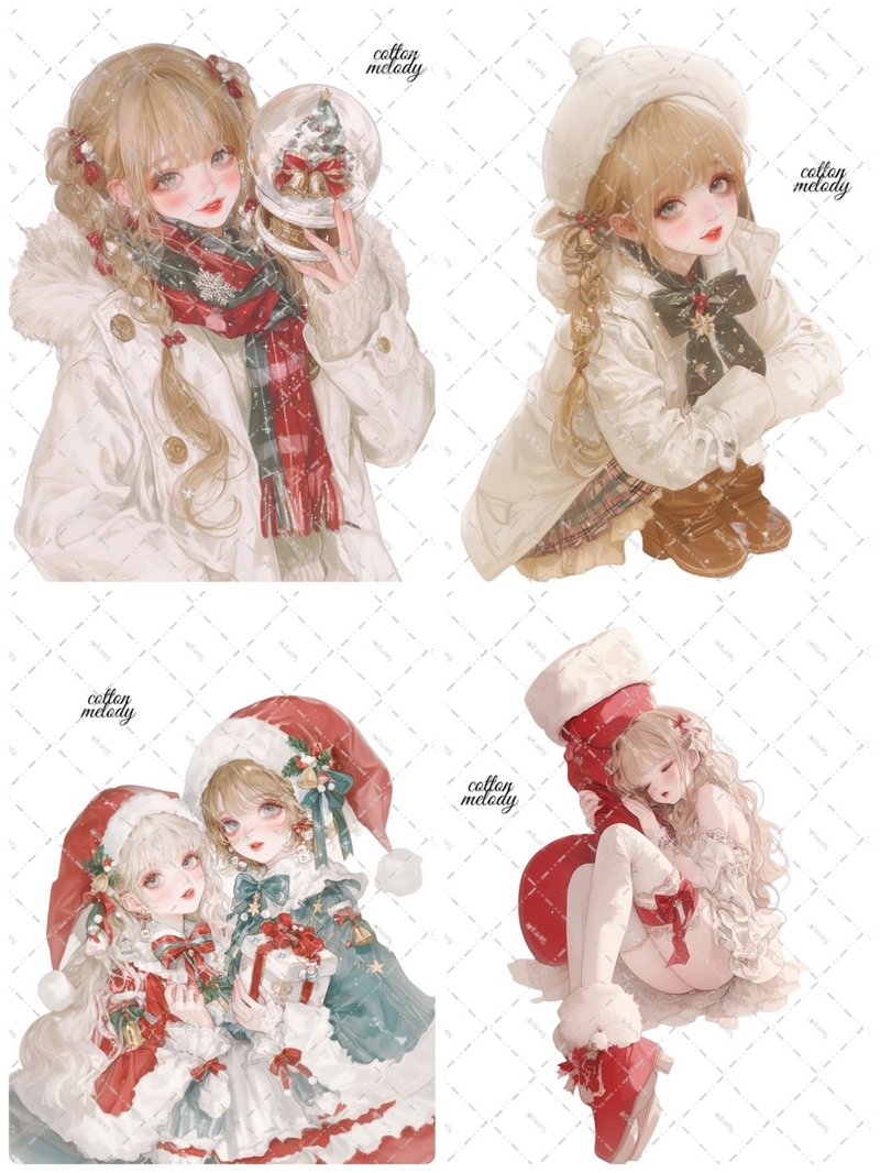 頑皮狗狗組合 / compact set / 25種設計各3張 / 人物貼紙 - 貼紙 - 紙 多色